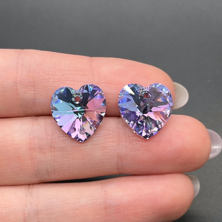 6228 Xilion Heart 14,4*14 мм Crystal Vitrail Light (VL)