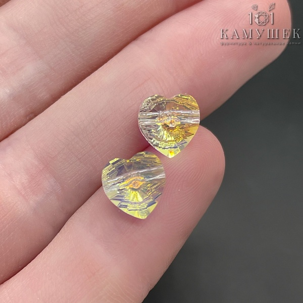 5742 Heart Bead 8 мм Crystal Aurore Boreale (AB)
