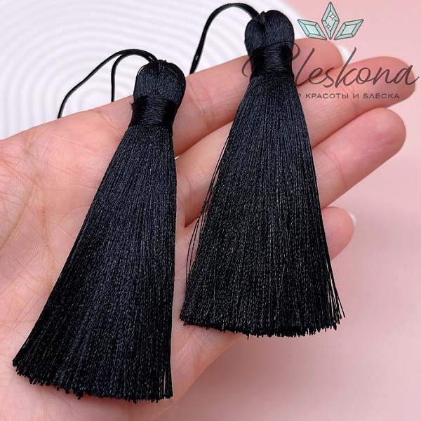 Кисть вискозный шелк Черная 8*1 см