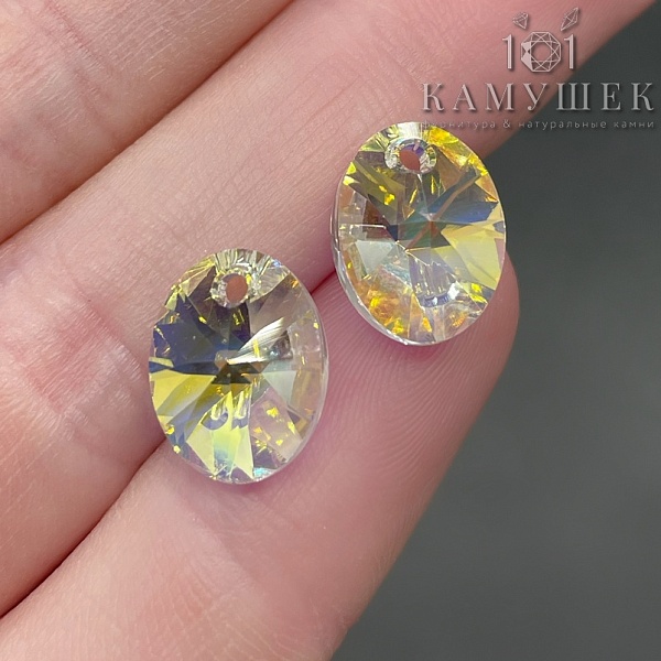 6028 XILION Oval 12 мм Crystal Aurore Boreale (AB)
